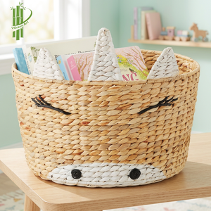 Panier de rangement multifonctionnel en jacinthe d'eau écologique 2022 avec cadre métallique pour linge, vente en gros, Vietnam VGREENART - Product Image 3