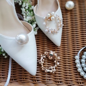 Dropshipping Zapatos Altos Dama 2024 Wedding <b>White</b> Pearl <b>Heels</b> for Ladies - Product Image 4