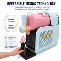 Machine à slush 2 en 1, machine à slush et à glace molle pour usage domestique et petites entreprises, CE&CB, machine à boissons glacées automatique 1,8 L