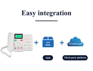 4G LTE VoLTE FM Grand Bouton Haut-Parleur Haute Puissance Son Fort avec Capteurs Appel SOS pour <span class=keywords><strong>Senior</strong></span> Elder Carte SIM Téléphone Sans Fil <span class=keywords><strong>Fixe</strong></span> - Product Image 4