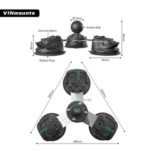 VINmounts Soporte de ventosa con bola de 1.5 pulgadas, compatible con RAM, para vehiculos e industria - Product Image 3