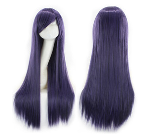 Perruque de cosplay longue de 70 cm, lisse et soyeuse, pour femmes, pour les fêtes, en fibre synthétique résistante à haute température - Product Image 6