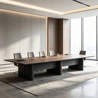 Table de conférence de luxe de grande taille pour bureau, bureau de direction, table de réunion moderne en bois pour bureau d'entreprise
