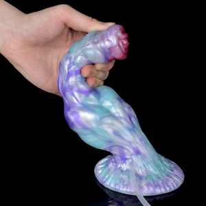 YOCY Big Wolf Dog <b>Dildo</b> Ejaculation Sex Toy for Adult G-Spot Stimulate 6.6CM Thick Knotted Massager Animal Penis With Suction - Product Image 4