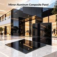 Panneau composite en aluminium miroir 4 mm 1220x2440 mm Or champagne pour revêtement mural intérieur d'ascenseur