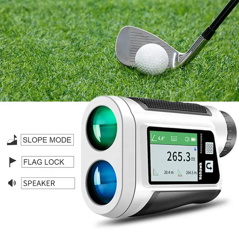 Sıcak satış 6X mesafe ölçer el lazer Golf telemetresi bayrak kilidi ile avcılık telemetre