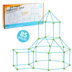 Construction Fort Building Block Kit DIY Multicolor3D Châteaux Tunnels Tentes Jouet Ensemble pour Enfants Filles Garçons Construisez Votre Propre <span class=keywords><strong>Den</strong></span> A - Product Image 1