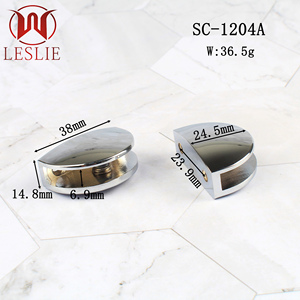 Phòng tắm phần cứng 6mm hợp kim kẽm Chrome nửa vòng kệ kính hỗ trợ kính lan can kẹp - Product Image 5