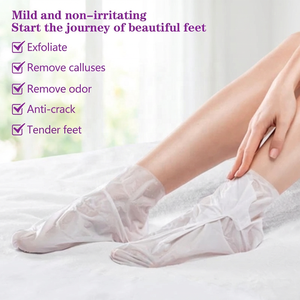 Masque Chaussettes Exfoliantes et Hydratantes <span class=keywords><strong>pour</strong></span> les <span class=keywords><strong>Pieds</strong></span> à Marque Blanche, Séparateur d'Orteils, Élimination des Callosités, Soin Pédicure <span class=keywords><strong>Spa</strong></span> au Collagène et Beurre de Karité - Product Image 4