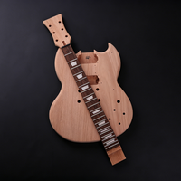 TC Hot Sale Unfinished Electric Guitar Kit Mahogany Body 6 Strings Ebony Fretboard Humbucker Pickups