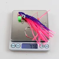 Kit de leurres souples lumineux en silicone pour la pêche en mer, simulation de calmar et de pieuvre, pour poissons d'eau salée