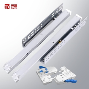Glissières de tiroir à extension totale et fermeture amortie pour montage dissimulé, pour salle à manger, centre commercial, chambre, salon, entrepôt - Glissière de tiroir de haute qualité - Product Image 1