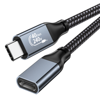Cable de Extensión USB4 Tipo-C Macho a Hembra ULT-unite, Transferencia de Datos de 40 Gbps, Suministro de Energía de 240 W, Garantía de 12 Meses, Uso en Computadora