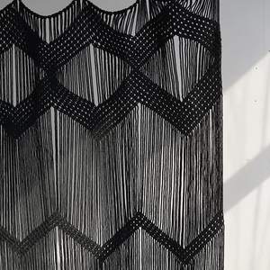 Tenda Macramè DaiRui Nera Boho per Finestra e Porta, Decorazione Murale per Camera da Letto e Testiera - Product Image 4