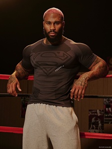 T-shirt da uomo a maniche corte stile americano, sportiva, traspirante, aderente, con design a tema muscolare - Product Image 3