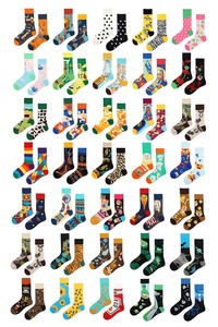 Nouveau concepteur personnalisé coton dépareillé chaussettes unisexe mode robe Solmate Soken haute qualité heureux drô<span class=keywords><strong>le</strong></span> hommes chaussettes - Product Image 6
