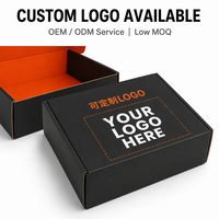 Boîte en carton ondulé écologique avec logo personnalisé, boîte d'emballage de luxe pliable pour l'expédition par courrier aérien, pour cadeau express