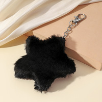 Porte-clés étoile en peluche tendance, pendentif étoile à cinq branches mignon, breloque de sac pour femme, idéal comme cadeau pour la fête des mères