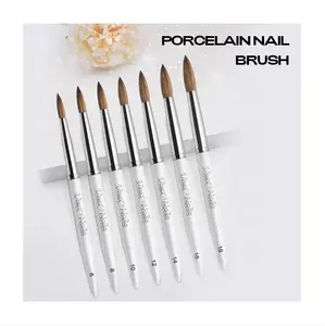 Pure Kolinsky Professional Painting Nail Acrylic Brush Logo Customization Acceptable Beauty Porcelain Brush