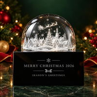 Souvenir en cristal K9 en forme de dôme avec motif gravé au laser 3D personnalisé Neelpure 193128 pour événement de Noël, commémoration, cérémonie de mariage