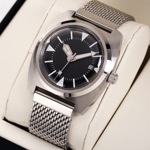 Orologio Personalizzato per Uomo, Elegante Movimento Giapponese, Super Luminoso, Alta Qualità, Cinturino in Maglia di Acciaio Inossidabile, Orologio Automatico con Calendario - Product Image 1