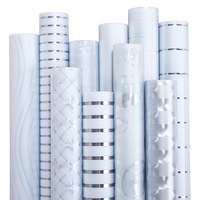GYC Selbstklebende PVC-Glitzer- und Funkel-Fensterfolie Wasserdichte Dekorative Glasfolie für Zuhause Undurchsichtige Oberfläche Rollenform