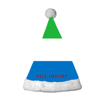 Meistverkaufte Senegal-Flagge Weihnachtsmützen Komfortable Plüsch-Weihnachtsmützen für Erwachsene Neujahrs-Festliche Party-Kopfbedeckung