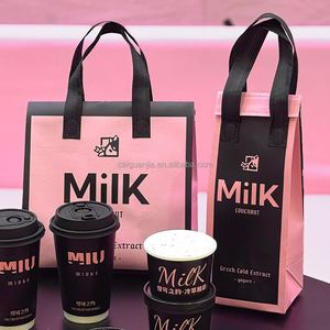 Sacs isothermes jetables personnalisés en aluminium pour plats à emporter, desserts, thé au lait, boissons froides, sacs d'emballage en tissu non tissé - Product Image 3