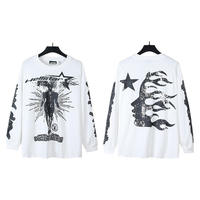 Ventes chaudes, sweat-shirt pour homme à manches longues de style américain, coupe ample, coton pur, tendance, décontracté, streetwear, automne-hiver