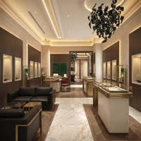 Vitrine de luxe pour montres en verre trempé transparent, présentoir de boutique avec éclairage LED à haute fidélité des couleurs pour magasin de montres