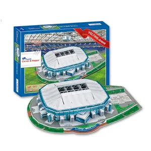 영리한 & 행복 브랜드 최고 품질 큰 크기 3D 퍼즐 유명한 축구 경기장 퍼즐 영국 스페인 이탈리아 독일 프랑스