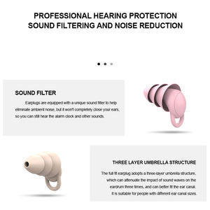 Bouchons <span class=keywords><strong>d</strong></span>'<span class=keywords><strong>oreille</strong></span> en silicone étanche pour la réduction du bruit du sommeil du <span class=keywords><strong>festival</strong></span> et l'aide à la sourdine avec produit de protection auditive - Product Image 5