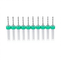 Jeu de forets pour PCB, tige ronde de 1/8 po, 1,4 mm, en carbure de tungstène non revêtu, micro-forets hélicoïdaux pour circuits imprimés, bijoux, bois, matériaux mous