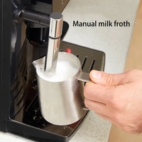 Machine à café expresso électrique automatique en acier inoxydable multifonctionnelle pour la maison avec affichage multilingue
