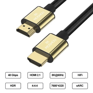 Câble vidéo plaqué or certifié 0.5 M <span class=keywords><strong>HDMI</strong></span> 2.1 <span class=keywords><strong>8K</strong></span> 60Hz 4K 120Hz 48Gbps Câbles répartiteurs <span class=keywords><strong>HDMI</strong></span> eARC HDR10 + HDTV PS5 Gaming - Product Image 3