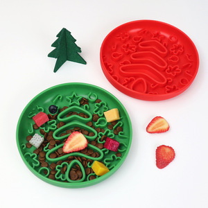 Non-Slip Custom Silicone Dog Lick <b>Mat</b> Pet Slow Food <b>Mat</b> Dog <b>Cat</b> Food Feeding Silicone Bowl - Product Image 1