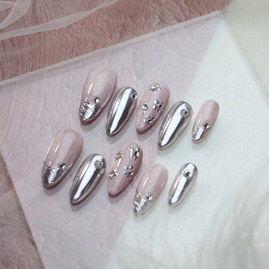 Fait à la main haut de gamme Jolie <span class=keywords><strong>Julie</strong></span> acrylique motif géométrique longue durée européen américain Nail Art patchs <span class=keywords><strong>ongles</strong></span> artificiels - Product Image 2