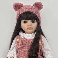 Poupée Bébé Reborn Réaliste de 22 Pouces, Corps Entièrement en Vinyle Souple et Lesté, Chaussures Plates Blanches, Vente Directe Usine pour Enfants Filles