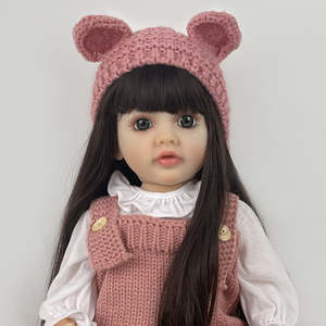 ตุ๊กตาทารกเกิดใหม่ที่สมจริง24นิ้วรองเท้าส้นแบนสีขาวนุ่มเหมือนจริงไวนิลแบบเต็มเต็มรูปแบบ - Product Image 4