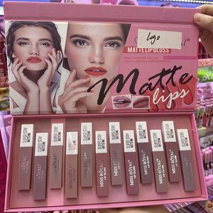 Nueva caja de 12 colores brillo de labios delicado mate rojo natural no es fácil de pegar taza duradera no es fácil de decolorar conjunto brillo de labios - Product Image 3