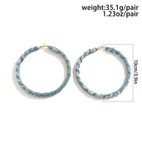 Boucles d'oreilles créoles géométriques pour femmes en alliage de zinc, style denim, tendance, pour une touche d'individualité, classiques, pour le quotidien, pour les fêtes, cadeau de mariage