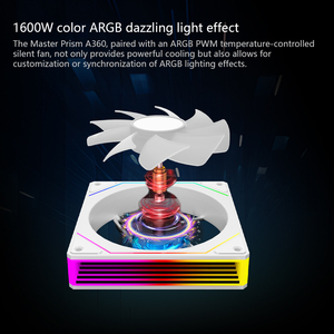 Refroidisseur liquide CPU blanc 240 mm ARGB AIO, <span class=keywords><strong>radiateur</strong></span> <span class=keywords><strong>de</strong></span> refroidissement par eau <span class=keywords><strong>pour</strong></span> PC Intel AMD OEM - Product Image 5