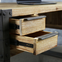 Bureau de travail moderne minimaliste en métal et bois de la marque LBN - Utilisation commerciale, mobilier de maison/bureau, personnalisable OEM/ODM Vietnam