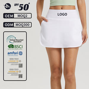 2 in 1 Stück Tennis röcke mit Seiten taschen Shorts Großhandel Damen Golf Sportswear - Product Image 1
