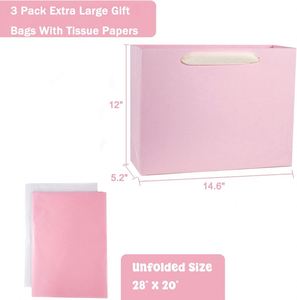 Custom Logo Printed Matt Lamination Cardboard Folders Luxury Packaging Gift Bags Ribbon Handle for Shopping Bags Your Own Logo - Product Image 2