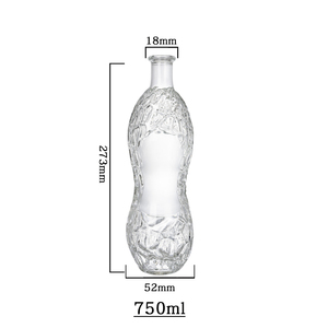 Venta al por mayor de botellas de vidrio transparente de alta gama de 750 ml con forma y textura únicas, impresión personalizada, suministro a granel para tequila, whisky, <span class=keywords><strong>vodka</strong></span> y otras bebidas espirituosas. - Product Image 6