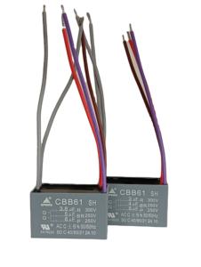 Epers CBB61ฟิล์มโพรพิลีน5สาย3 + 4 + 5uF 250V AC ตัวเก็บประจุความ<span class=keywords><strong>ป</strong></span>ลอดภัยอีพ็อกซี่บรรจุภัณฑ์ CUL TUV ได้รับการรับรอง50/60Hz สำหรับ - Product Image 1