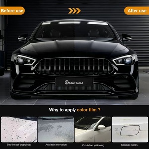 Gloss Black Car Body Film in PVC avvolgere decalcomanie autoadesive moto moto Auto pelle <span class=keywords><strong>pellicola</strong></span> che cambia colore - Product Image 4