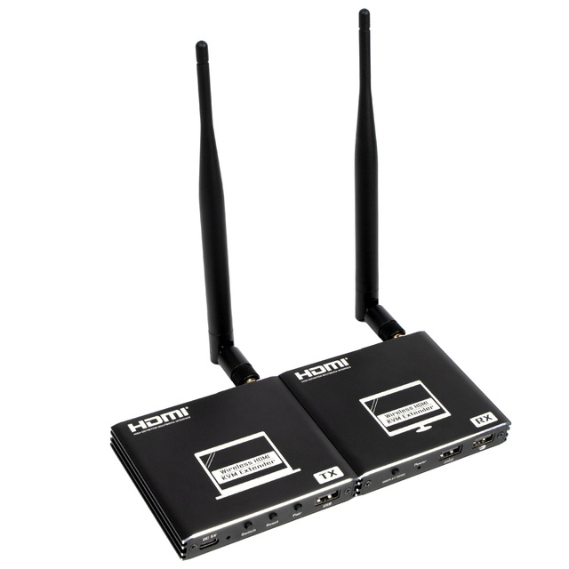 100m Wireless for HDMI KVM Extender Rotation Adapter Full HD 1080P 60Hz Video Transmitter Receiver Aluminum Alloy Wireless Adapt