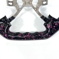 Volant en fibre de carbone forgée rose pour Nissan Patrol Y61 2005-2014